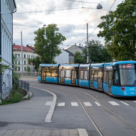 Trikk i Gamlebyen. Foto: Håkon Stavland Lexberg